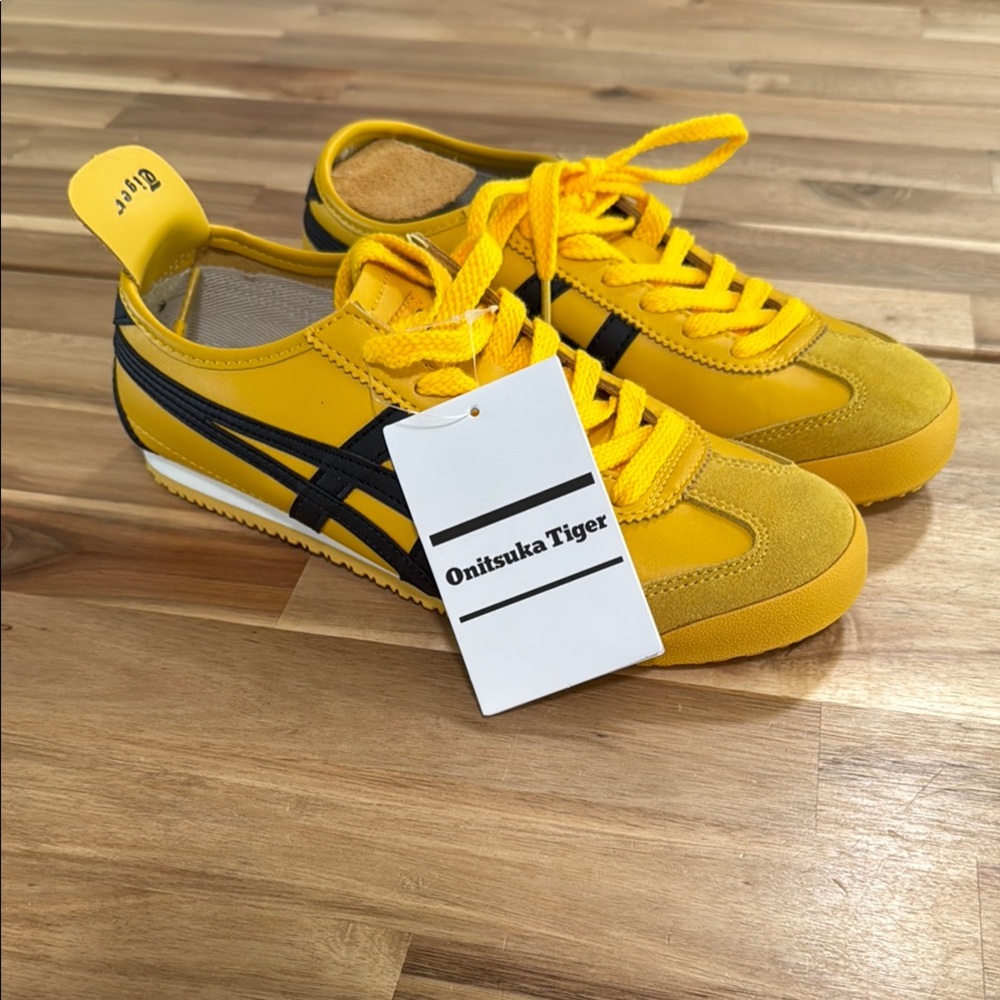Onitsuka Tiger by Asics Yellow with Black Stripes. US MENS 6 (women’s 8) 24.5 cm